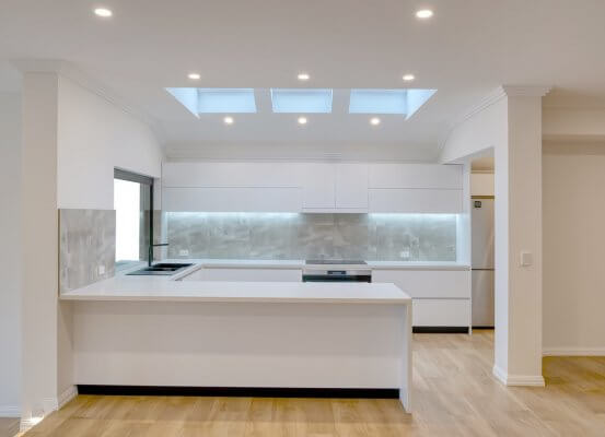 kitchen with large counter space